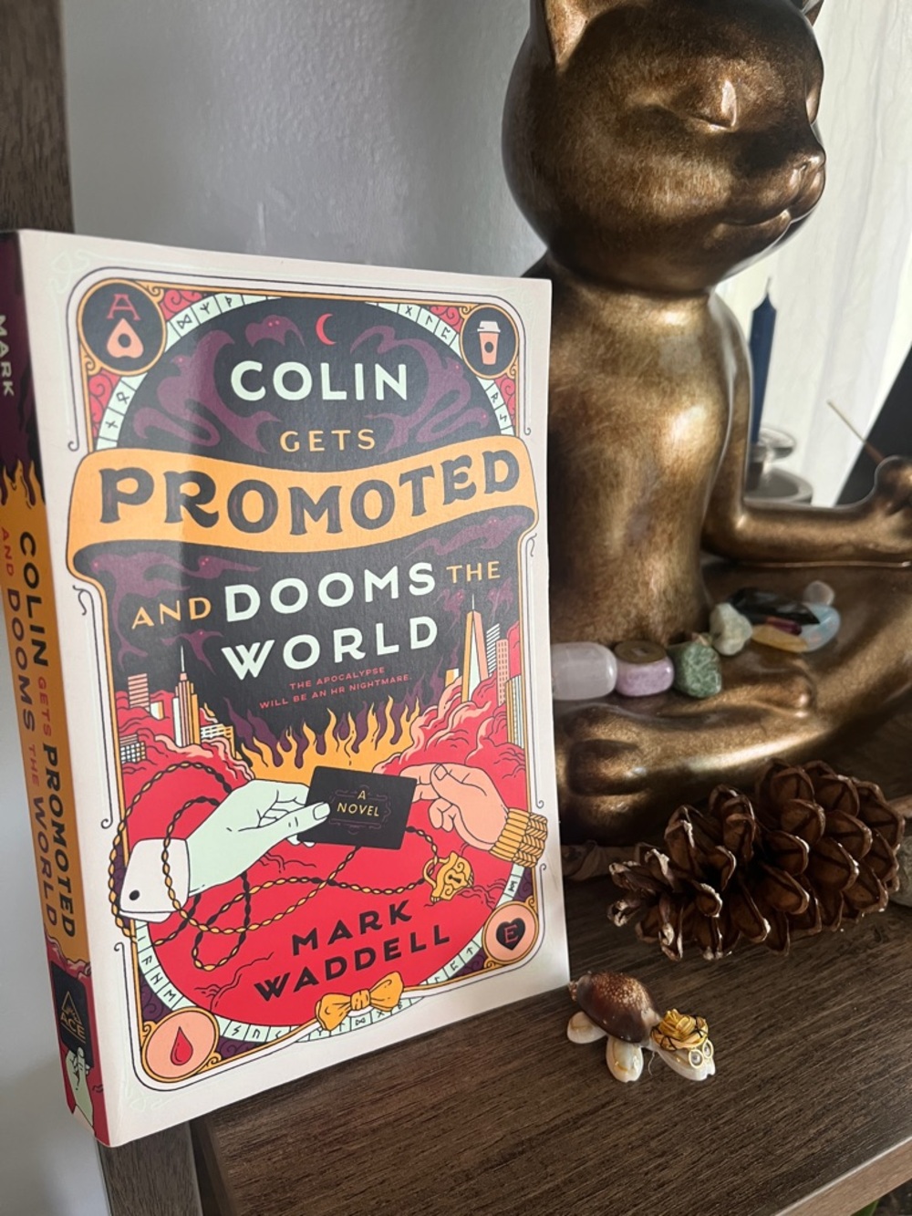 🌴⭐️ Colin Gets Promoted & Dooms the World by Mark Waddell - White/Red Paperback